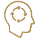Icon: Kopf mit Zahnrad